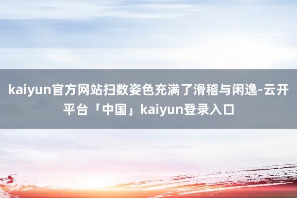 kaiyun官方网站扫数姿色充满了滑稽与闲逸-云开平台「中国」kaiyun登录入口