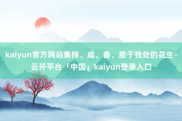 kaiyun官方网站集辣、咸、香、脆于独处的花生-云开平台「中国」kaiyun登录入口