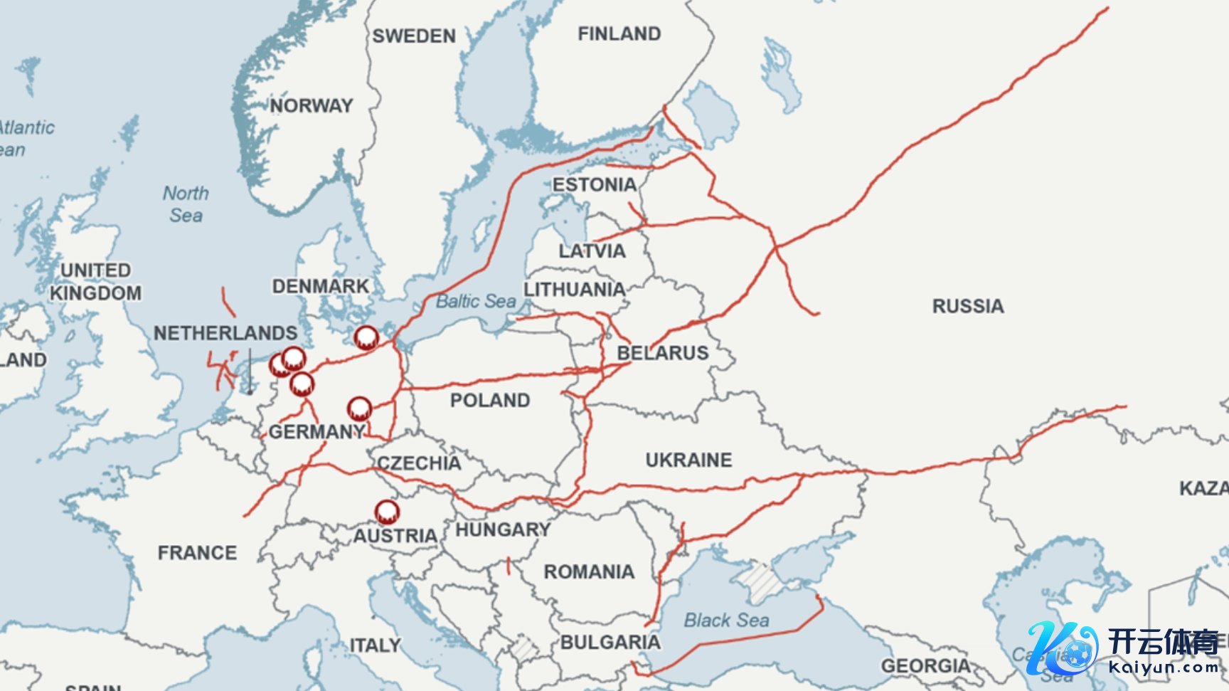 （俄欧输气管说念收集一经巨额停运，起首：标普环球）